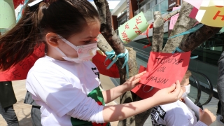 Manisa’da anaokulu öğrencileri Dünya Su Günü’nde ”suyun tükenmemesini” diledi