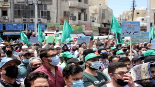 Ürdünlüler, İsrail’in Kudüs’teki Şeyh Cerrah Mahallesi sakinlerini göçe zorlamasını protesto etti