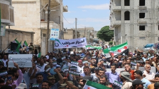 Suriye’de Esed rejiminin sözde seçim çalışmaları protesto edildi