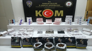 Samsun’da düzenlenen operasyonda 14 bin 600 bandrolsüz makaron ele geçirildi