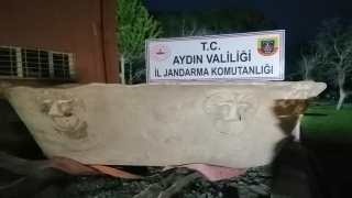 Aydın’da Roma dönemine ait olduğu değerlendirilen küvet ele geçirildi