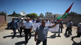 Gazze’de Filistinliler, İsrail işgalini ve ablukasını protesto etti