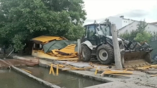 Çorum’da kaçak yapıların yıkımı sırasında gerginlik yaşandı