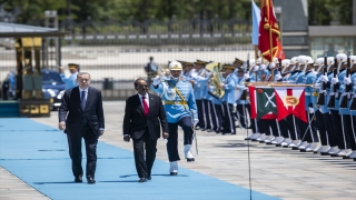 Cumhurbaşkanı Erdoğan, Somali Cumhurbaşkanı Mahmud’u resmi törenle karşıladı