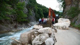 Karabük’te selde zarar gören alanlarda onarım çalışmaları sürüyor