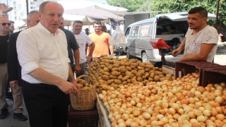 Memleket Partisi Genel Başkanı İnce, Antalya’da pazarcıları ziyaret etti: