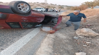 Gaziantep’te devrilen otomobilin sürücüsü öldü