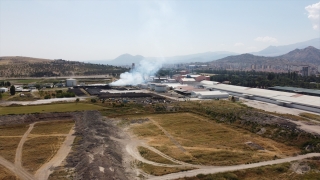 Kayseri Şeker Fabrikasının su soğutma kulesinde çıkan yangın söndürüldü