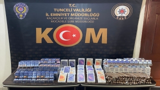 Tunceli’de bir araçta kaçak sigara ve cep telefonu ele geçirildi