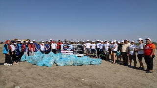 Mersin’de deniz kaplumbağalarının yuvalama alanları temizlendi