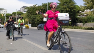 İstanbul’da kadınlar ”özgürlük ve temiz çevre” için pedal çevirdi