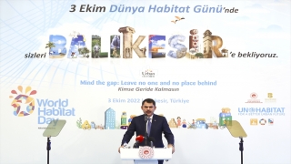 Bakan Kurum, ”36. Dünya Habitat Günü Etkinliği” tanıtımında konuştu: