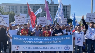 İşçilerin İBB binası önündeki banka promosyonu eyleminde arbede yaşandı