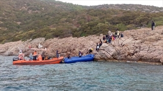 Bodrum Karaada’da 39 düzensiz göçmen kurtarıldı