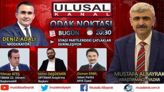 Başyazarımız Mustafa Albayrak bu akşam saat 20:30'da Ulusal Kanal'da