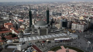 Taksim’de yapılan caminin genel inşaatının yüzde 95’i tamamlandı