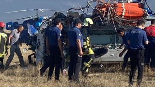 Denizli'de yangın söndürme helikopteri düştü