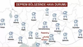 Deprem bölgelerinde hava nasıl olacak?