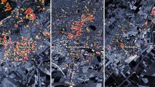 NASA'dan 3 bölgedeki deprem hasarını gösteren harita