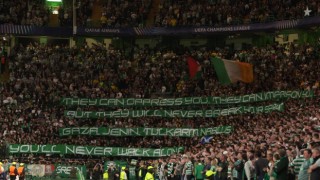 Celtic taraftarları, UEFA Şampiyonlar Ligi maçında Filistin'e destek verdi